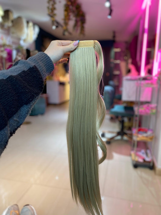 PONY TAIL RUBIA VELCRO 55 CM