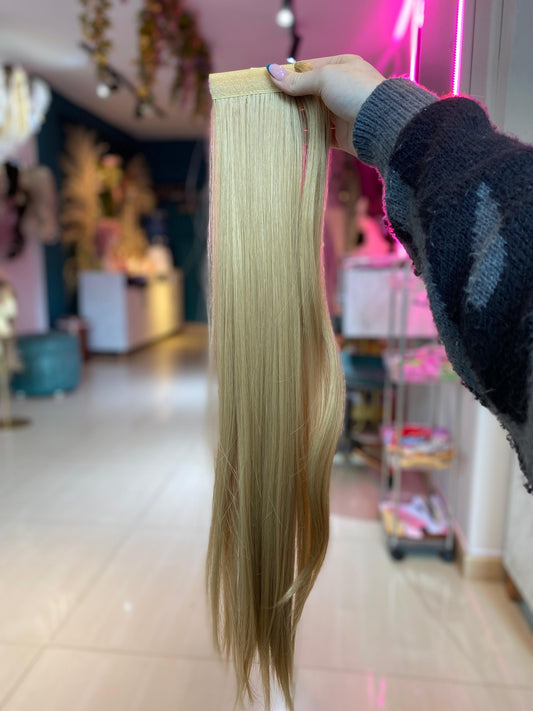 PONY TAIL RUBIA VELCRO 60 CM