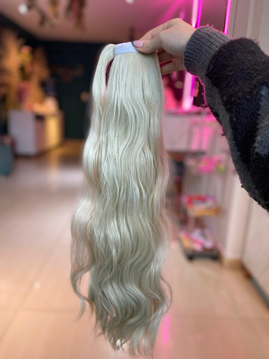 PONY TAIL RUBIA VELCRO 55 CM