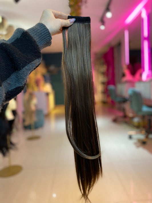 PONY TAIL CASTAÑA VELCRO 60 CM