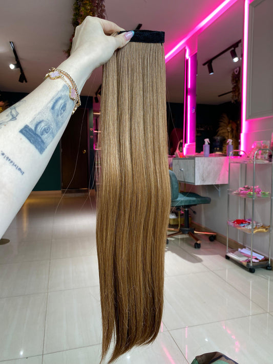 PONY TAIL CASTAÑO CLARO VELCRO 55 CM