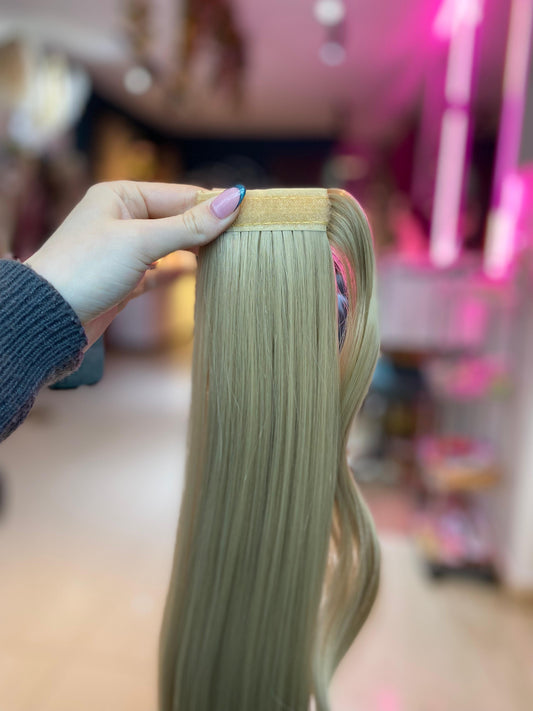 PONY TAIL RUBIA VELCRO 55 CM