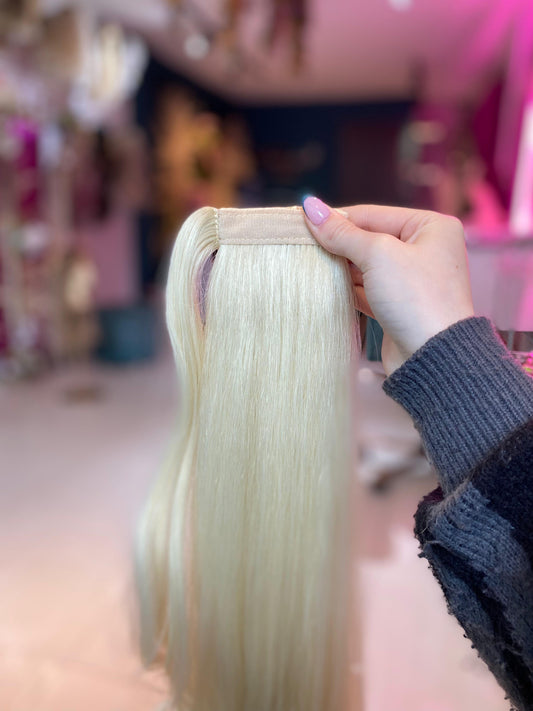 PONY TAIL RUBIA VELCRO 65 CM