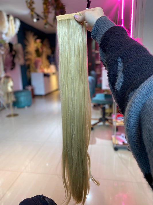 PONY TAIL RUBIA VELCRO 75 CM
