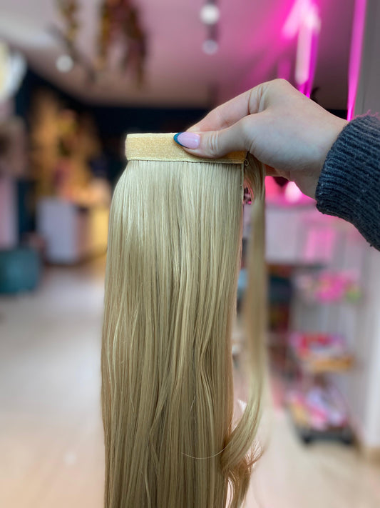 PONY TAIL RUBIA VELCRO 55 CM