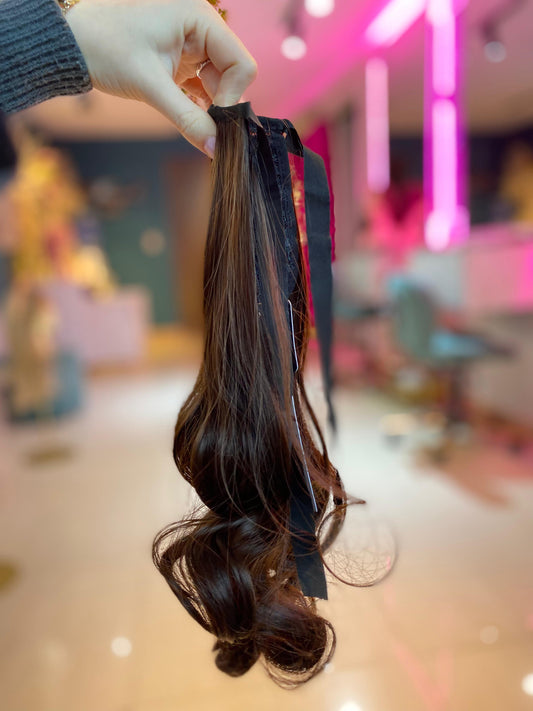 PONY TAIL CASTAÑA VELCRO 50 CM