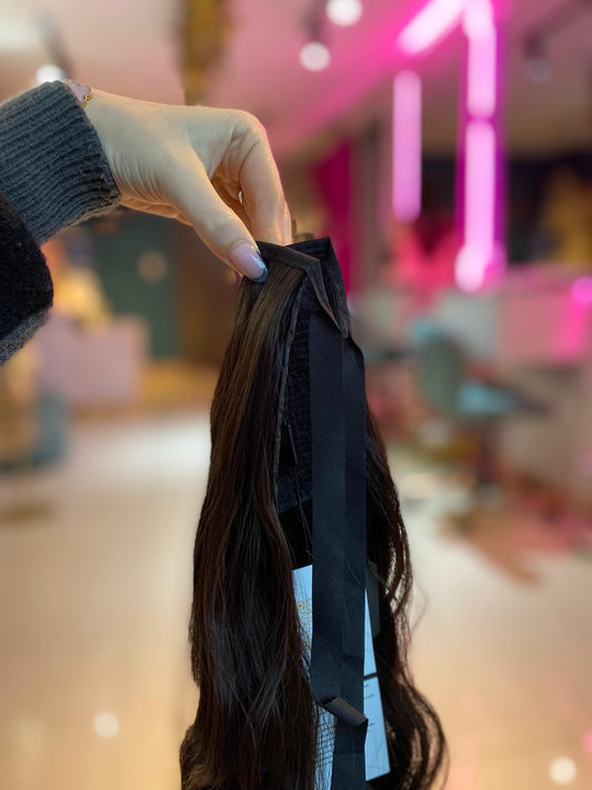 PONY TAIL CASTAÑA VELCRO 50 CM