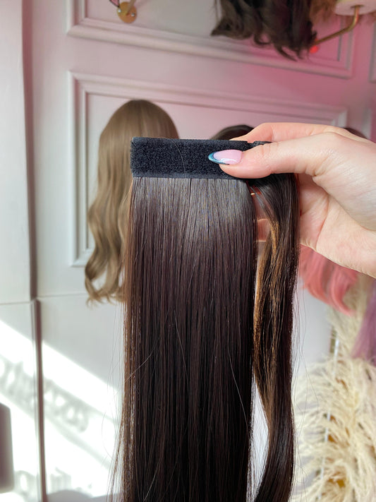 PONY TAIL CASTAÑA VELCRO 70 CM