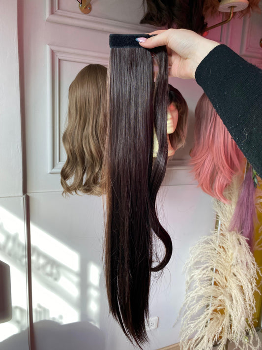 PONY TAIL CASTAÑA VELCRO 70 CM