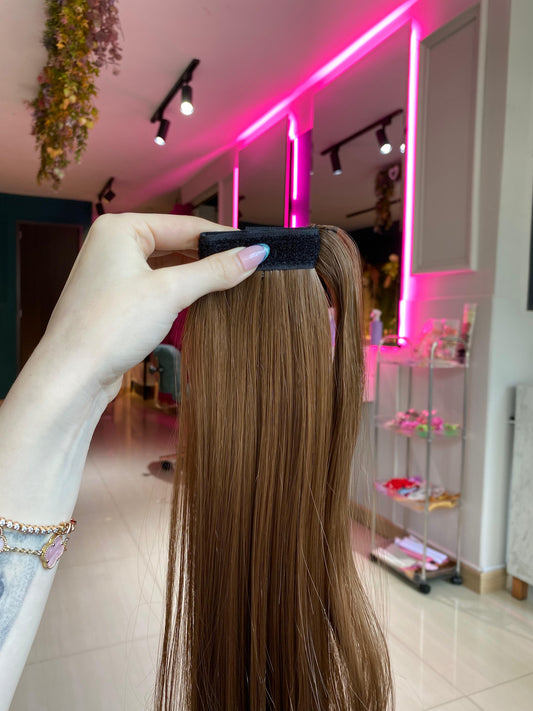 PONY TAIL CASTAÑO MEDIO VELCRO 60 CM