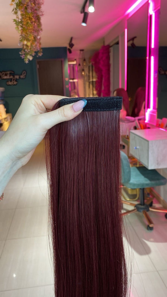 PONY TAIL ROJA VELCRO 70 CM